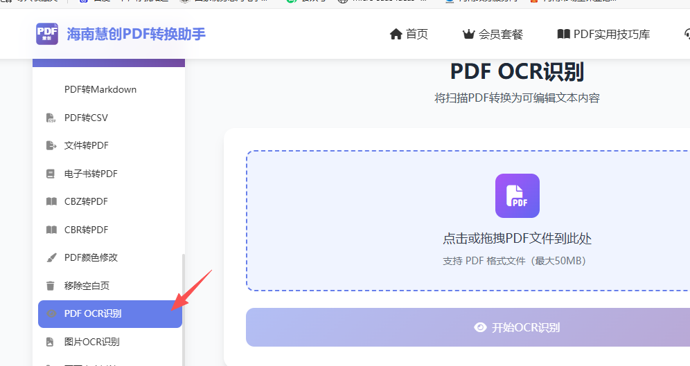 PDF OCR功能界面